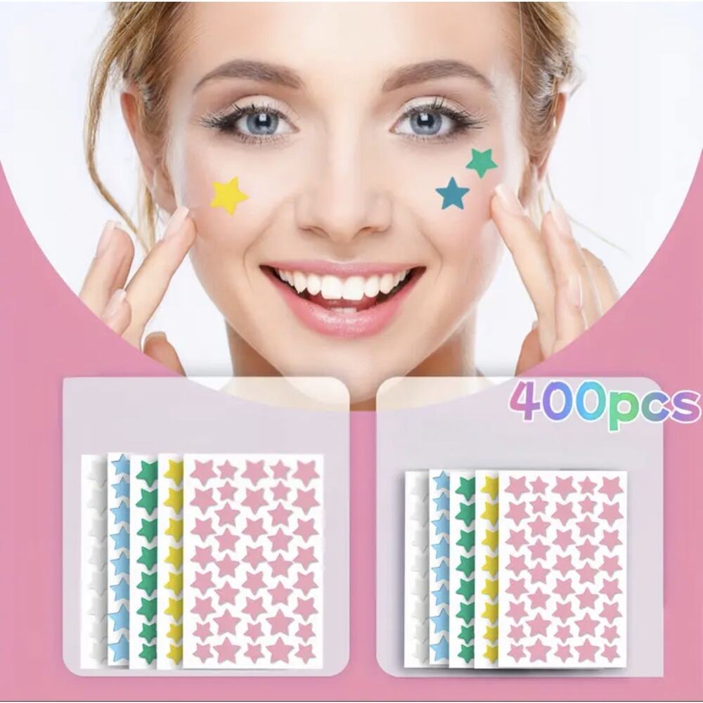 Parches Hidrocoloides, forma de estrellas 200 Piezas Para Las Espinillas y Acné